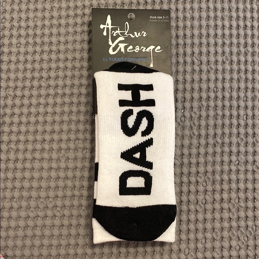 Arthur George Casual Socks White and Black Bold Design